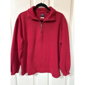 Callaway Vintage 90's| 1/4 Zip Ribbed Cotton Sweater | M || Red|